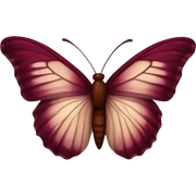 burgundy butterfly sticker
