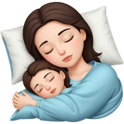 Brunette girl sleepin sticker