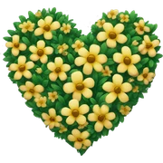Flower heart sticker