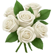 White rose bouquet  sticker