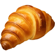 croissant on newspaper sticker