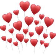 heart shaped balloons sticker