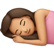 Brunette girl sleeping on pink pillow sticker