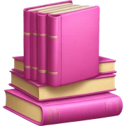 Pink books sticker