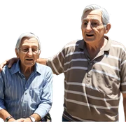striped shirt old man duo sticker
