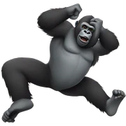 Gorilla doing a backflip sticker