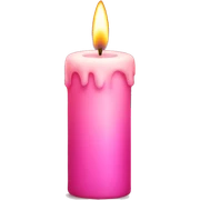 Pink candle  sticker