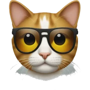 Cat with sunglasses sticker