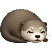 Sleepy otter sticker