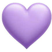 Lilac heart sticker