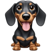 black and grey hair dachshund sticker