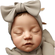 realistic closed eyes portrait sticker