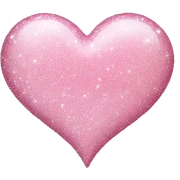 baby pink glitter heart sticker