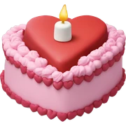 Heart shaped birthday cake  sticker