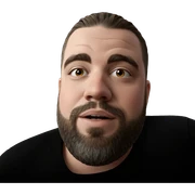 mature male portrait with beard sticker