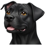 black staffy dog sticker