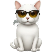 Cat with sunglasses sticker