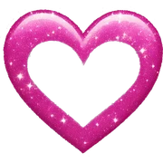 Pink sparkly heart sticker