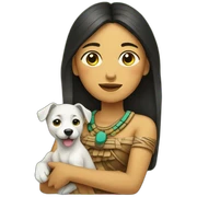 Yucatec Maya woman with puppy sticker