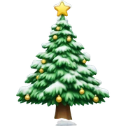 Christmas tree with snow sticker