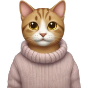 Cat wearing sweater sticker