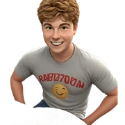 smiling boy enjoying pizza sticker