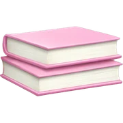 Light pink book stack sticker