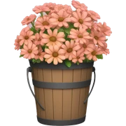 Flower bucket sticker