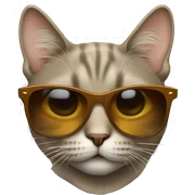 Cat with sunglasses sticker