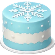 Light blue cake with snowflakes on it sticker