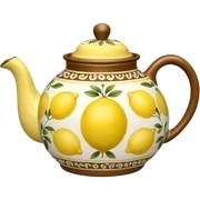 Lemon patterned tea pot sticker