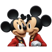 mickey-mouse kiss sticker