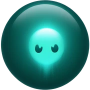 Dark teal soul orb sticker