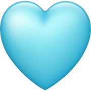 light blue heart sticker
