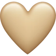 Beige heart  sticker