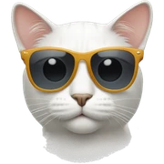 Cat with sunglasses sticker