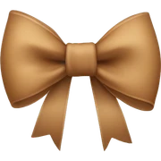 light brown bow sticker