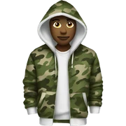 camo hoodie  sticker
