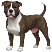 A brindle staffy full body  sticker
