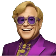 elton john mardi gras sticker