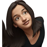 happy girl with brown hair sticker