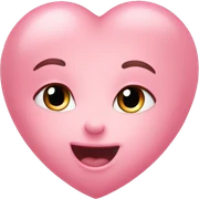 baby pink heart  sticker