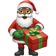 Santa Claus holding presents sticker