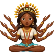 Maa Tara Blessing The Person Looking At The Screen With Ten Hands And Holding Different Astras sticker