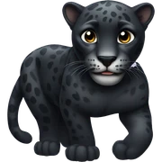 Black jaguar look cute sticker