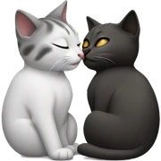 Cats making out sticker