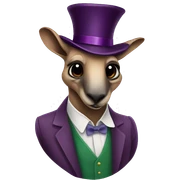 kangaroo with joker mask sticker