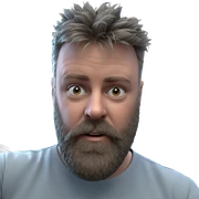 portrait of a bearded man sticker