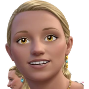 blonde girl with jewelry portrait sticker
