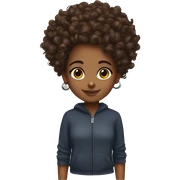 Brown girl curly hair sticker